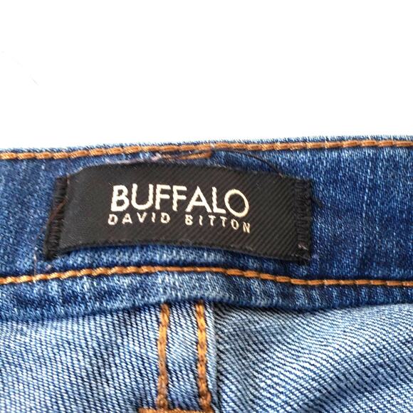 Buffalo David Bitton Womens Ivy Crop Jeans Size 31 High Rise Distressed Straight - Picture 7 of 9